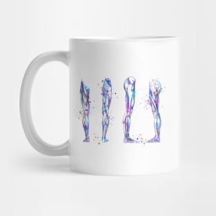 Leg Muscles Colorful Watercolor Anatomy Mug